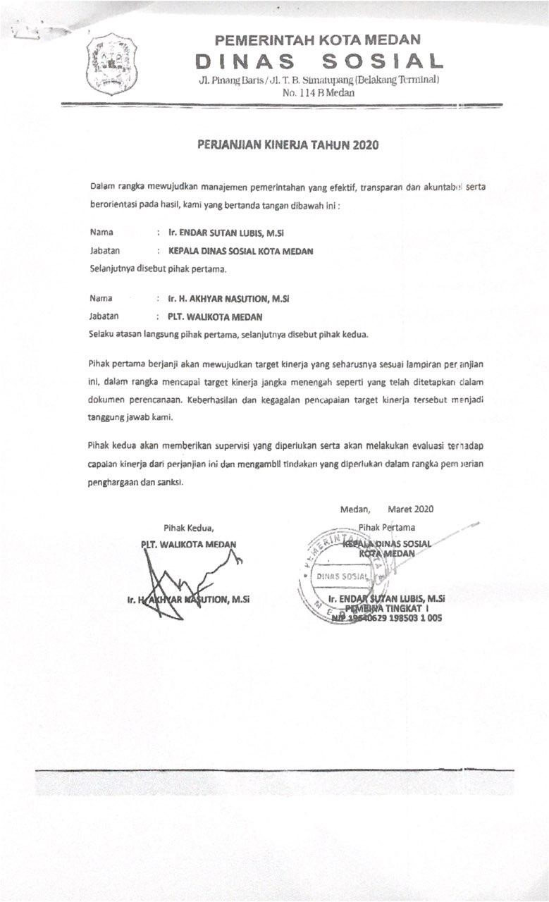 PERJANJIAN KINERJA DLH Makassar Tata Lingkungan